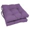 16-inch Solid Twill Square Tufted Chair Cushions (Set of 2) - Grape